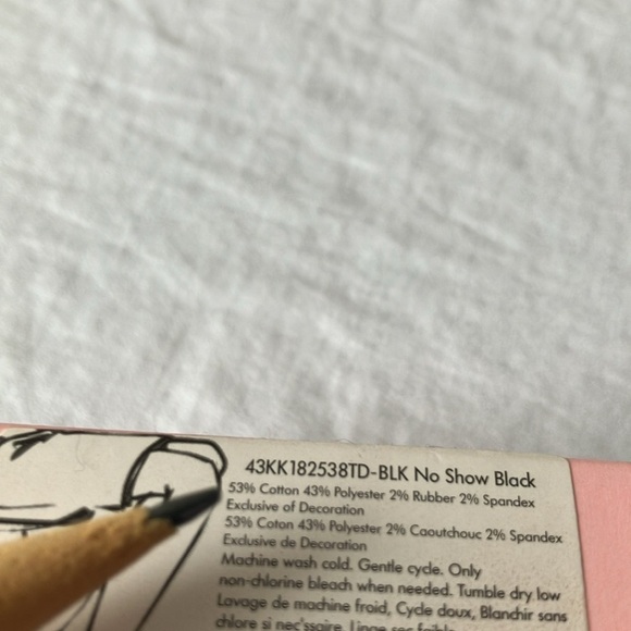 Kate Spade: 2 pair Black Barre Socks- grip bottom- open on top- one size - Picture 13 of 16